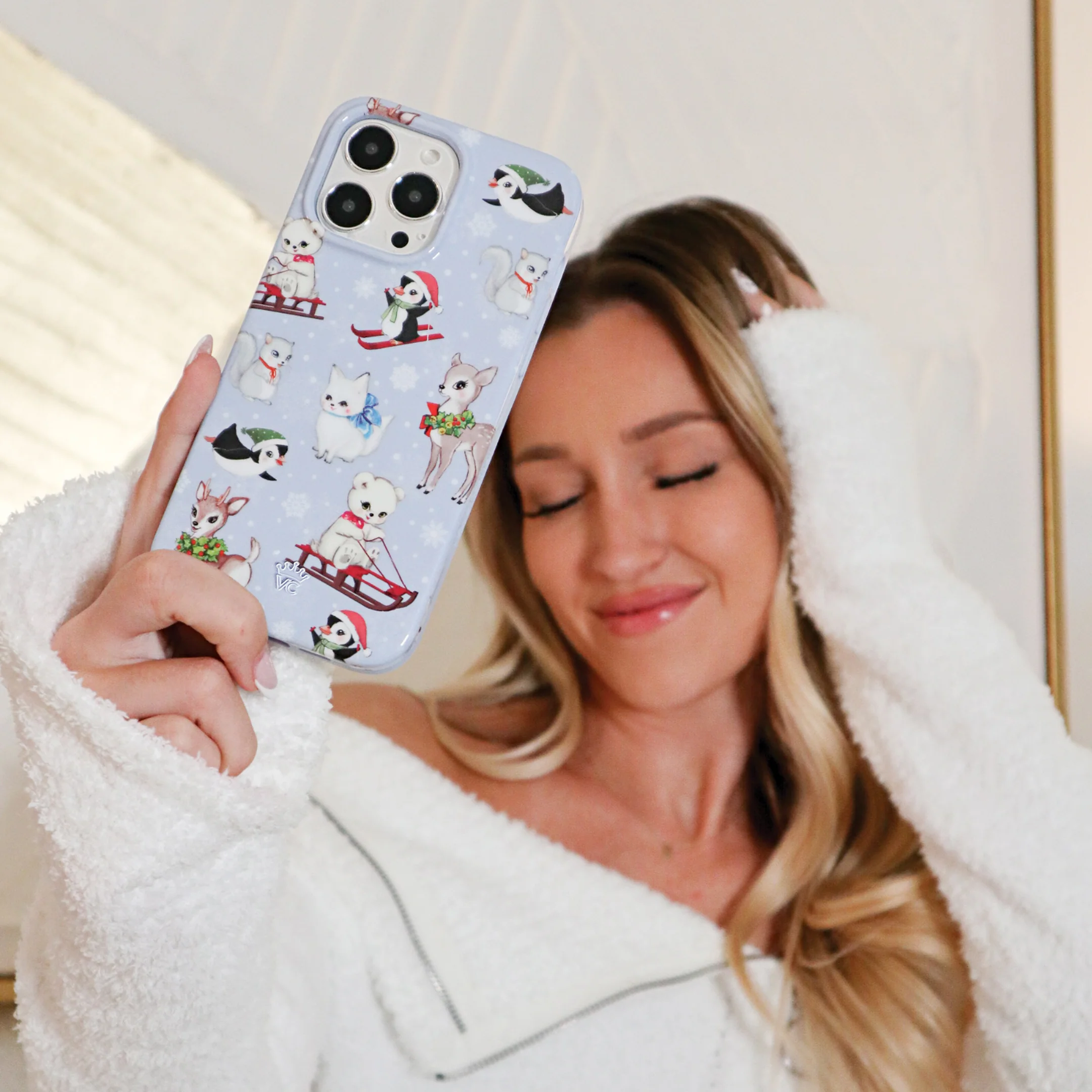 Winter Wonderland Baby Animals iPhone Case - Image 39
