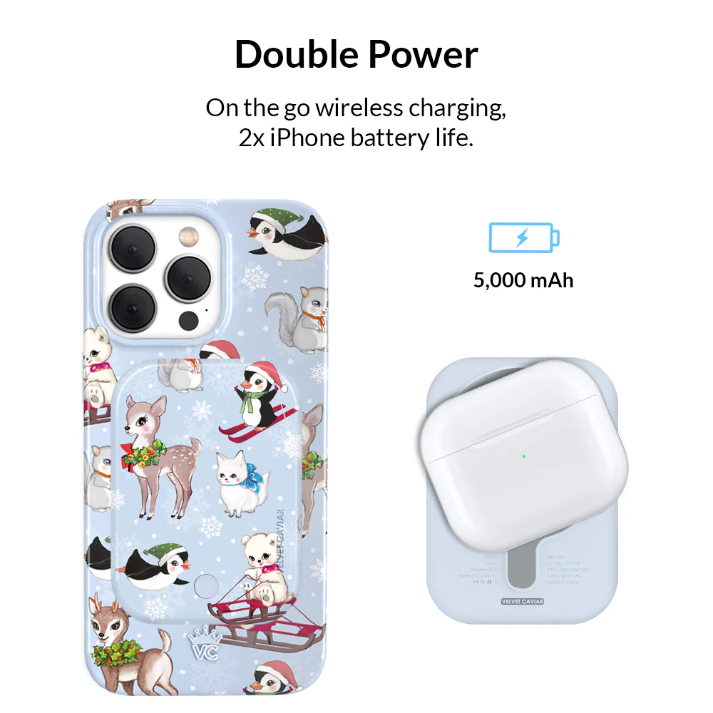 Winter Wonderland Baby Animals MagSafe Battery Power Pack - Image 3