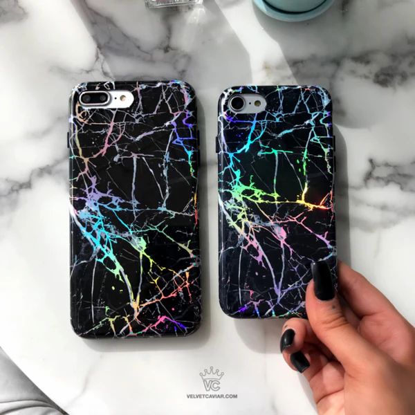 Holo Black Marble iPhone Case - Image 28