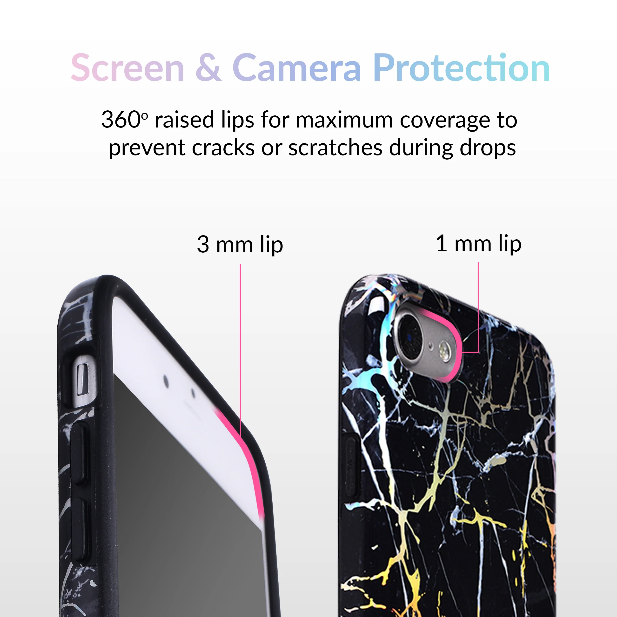 Holo Black Marble iPhone Case - Image 4
