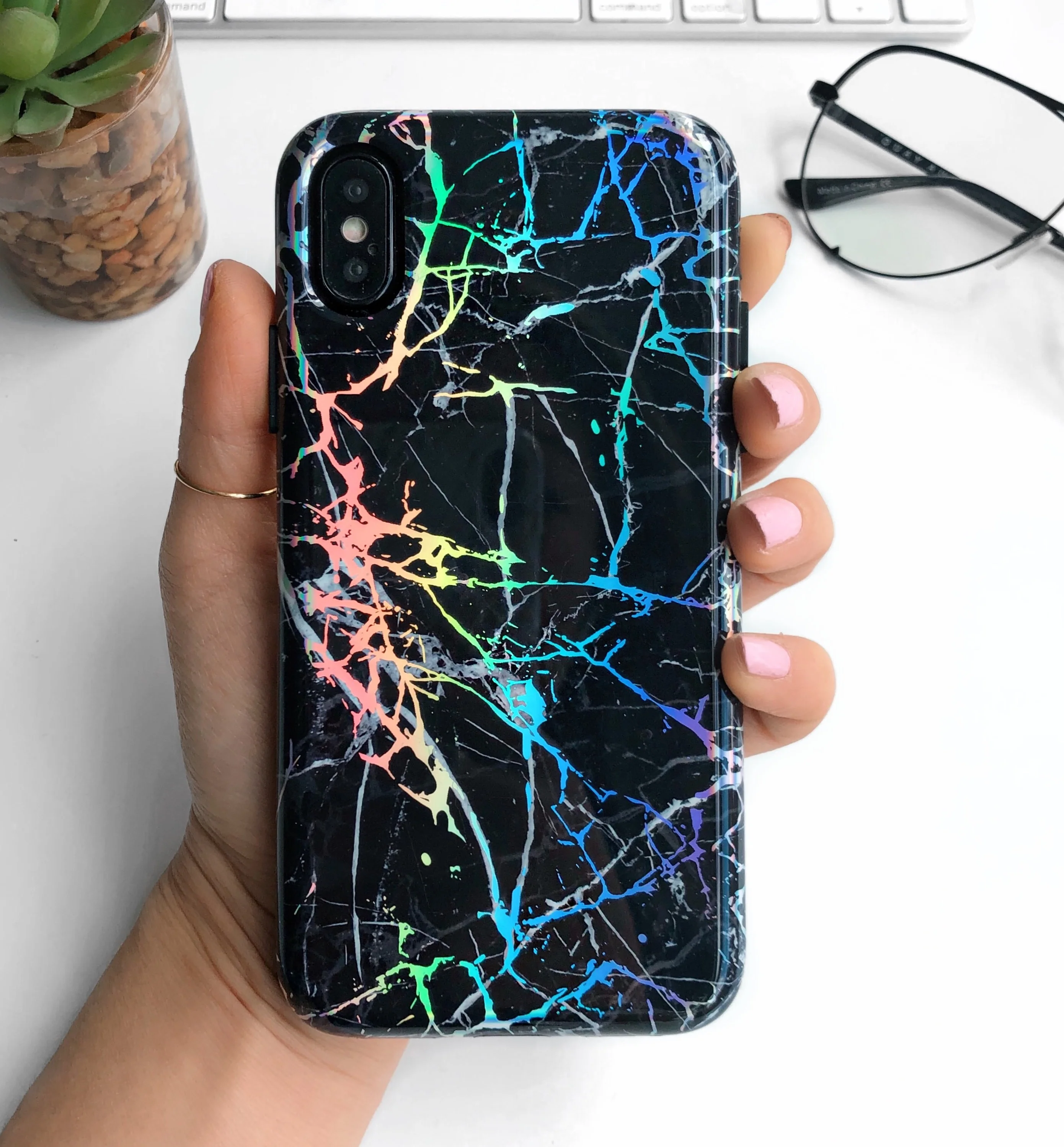 Holo Black Marble iPhone Case - Image 42