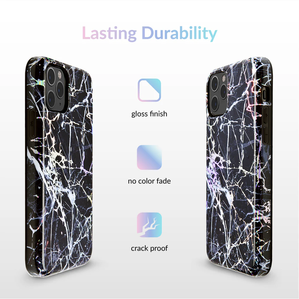 Holo Black Marble iPhone Case - Image 74