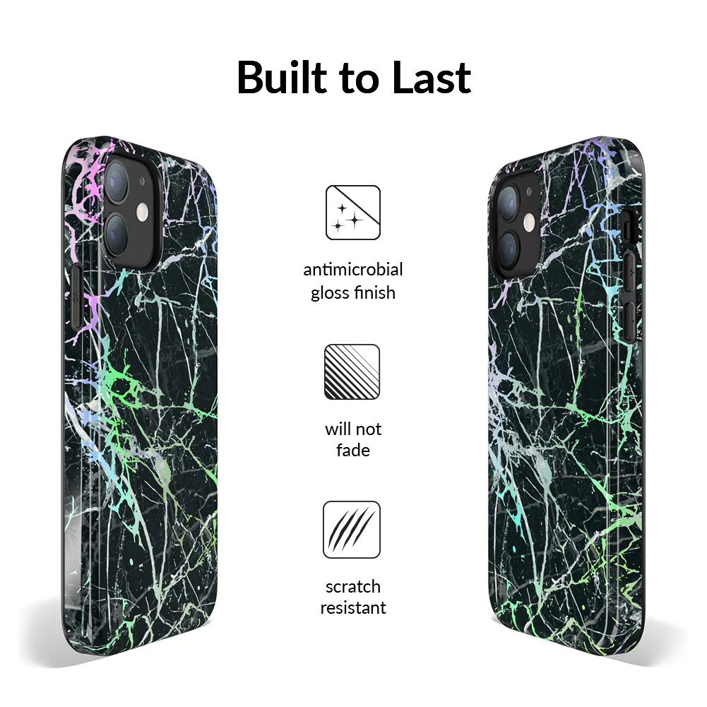 Holo Black Marble iPhone Case - Image 89