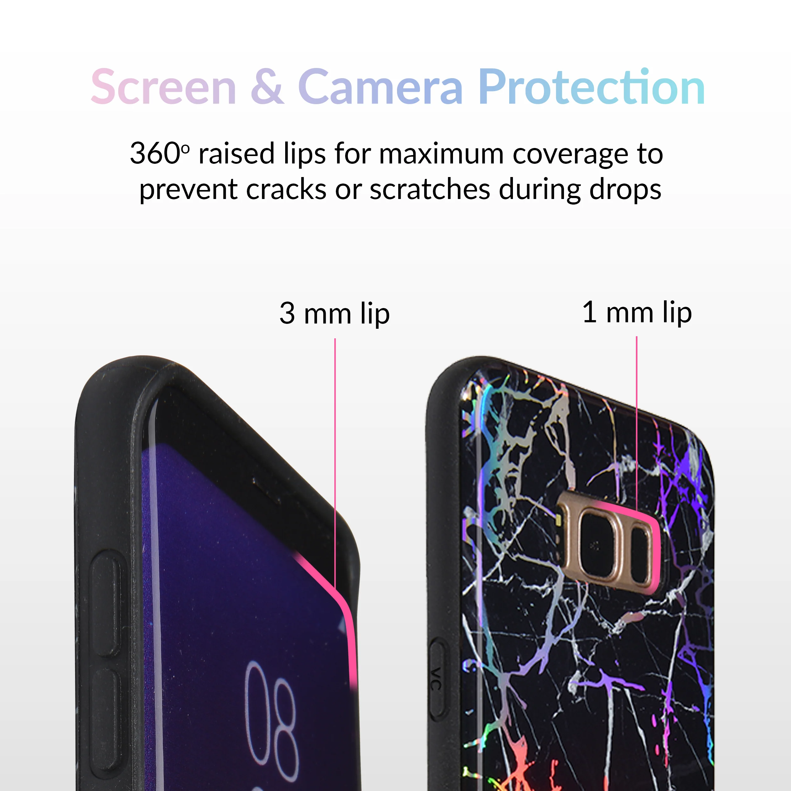 Holo Black Marble Samsung Galaxy Case - Image 3