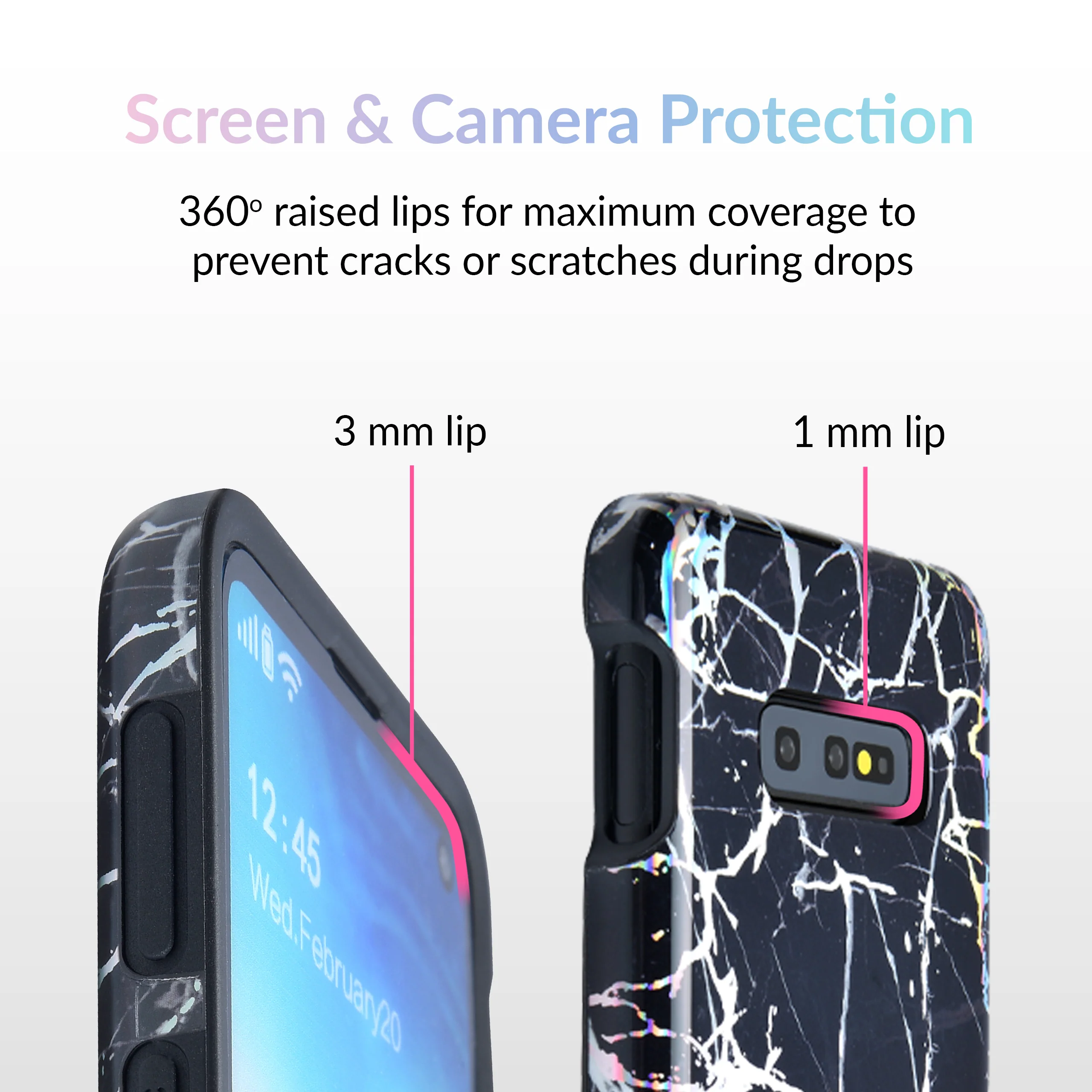 Holo Black Marble Samsung Galaxy Case - Image 49