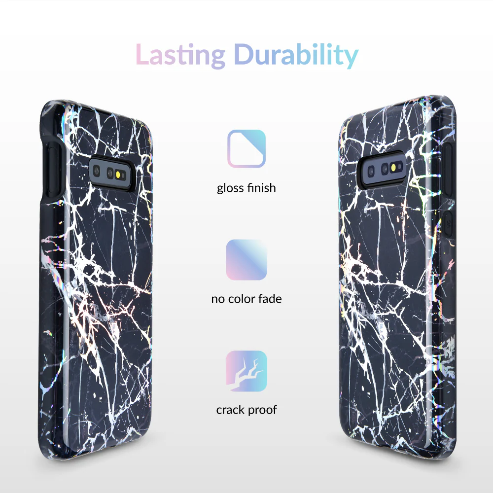 Holo Black Marble Samsung Galaxy Case - Image 51