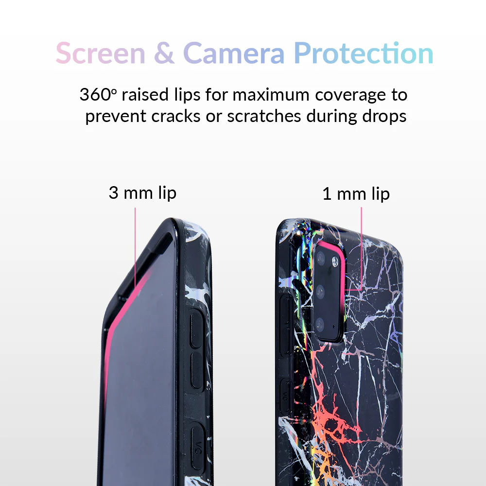 Holo Black Marble Samsung Galaxy Case - Image 64
