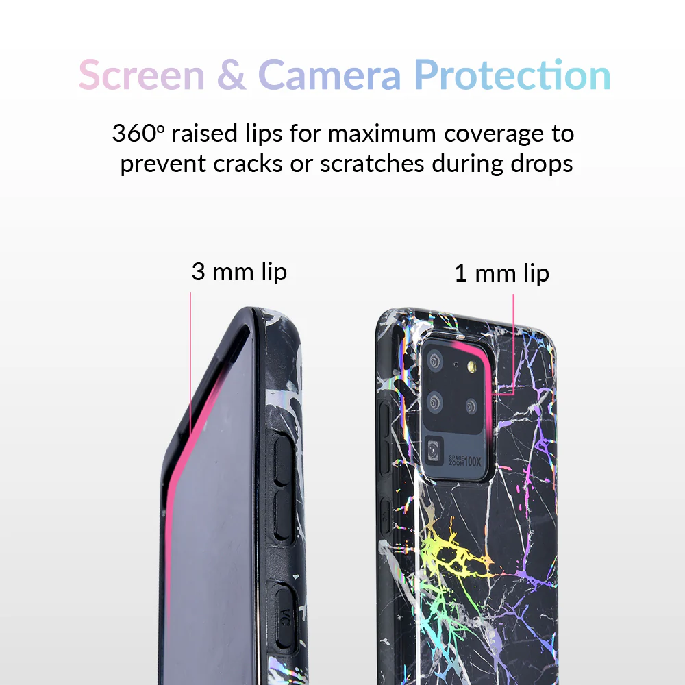 Holo Black Marble Samsung Galaxy Case - Image 69