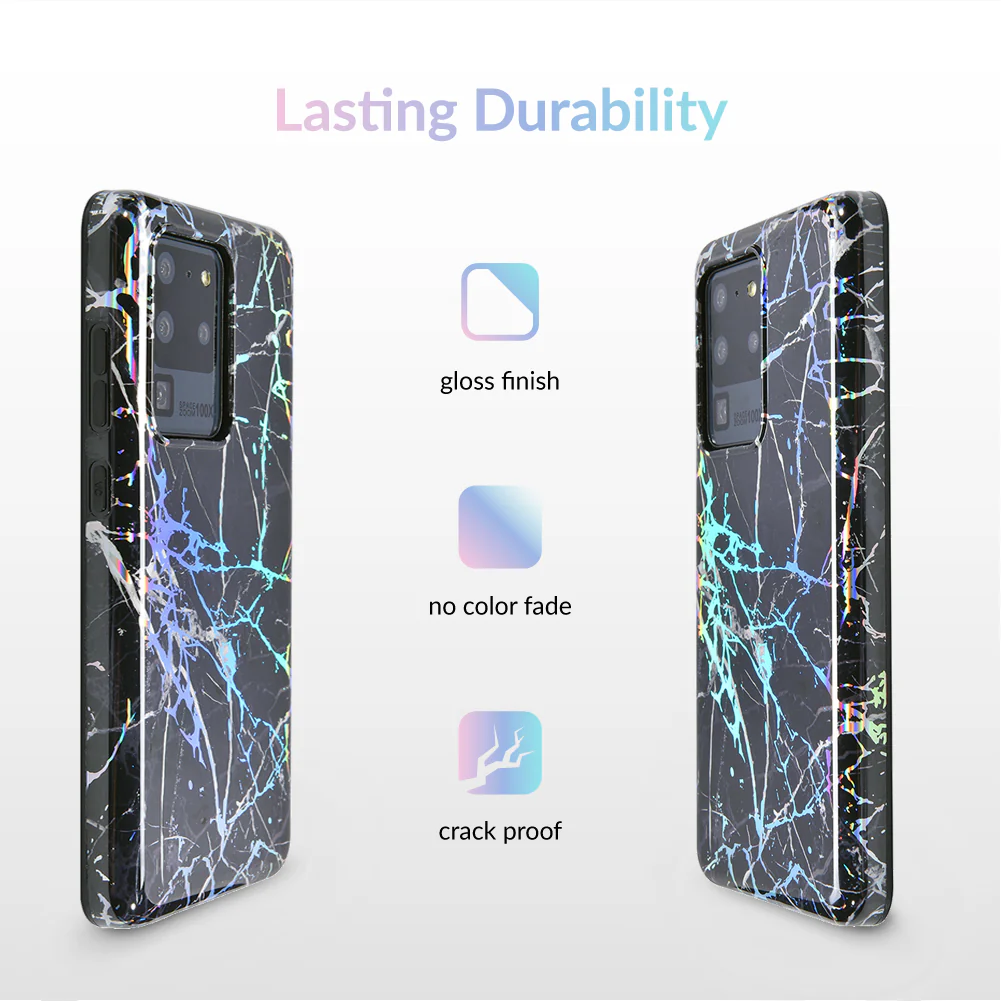 Holo Black Marble Samsung Galaxy Case - Image 71