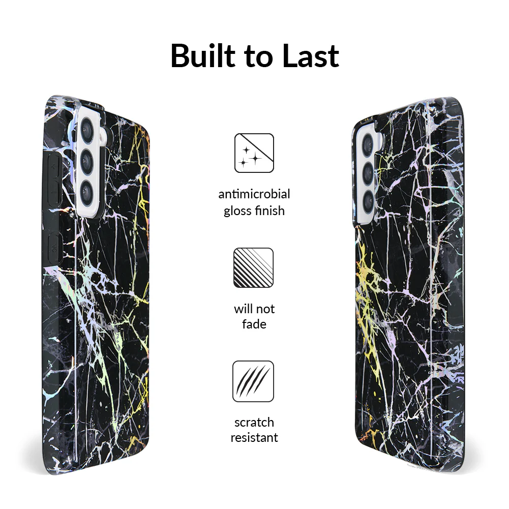 Holo Black Marble Samsung Galaxy Case - Image 82