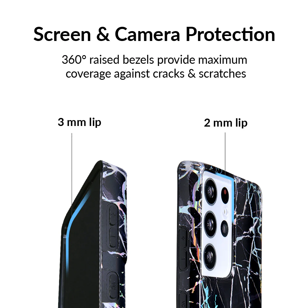 Holo Black Marble Samsung Galaxy Case - Image 93
