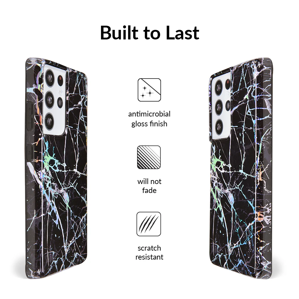 Holo Black Marble Samsung Galaxy Case - Image 94