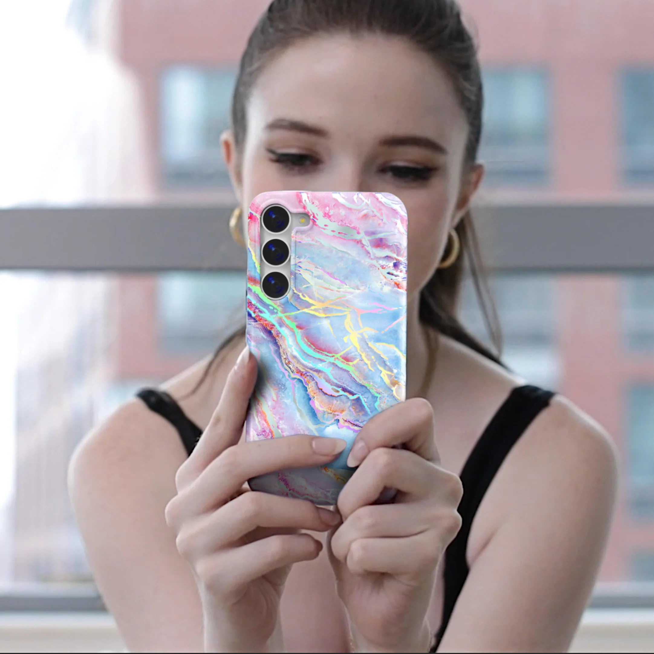 Holo Moonstone Marble Samsung Galaxy Case - Image 118