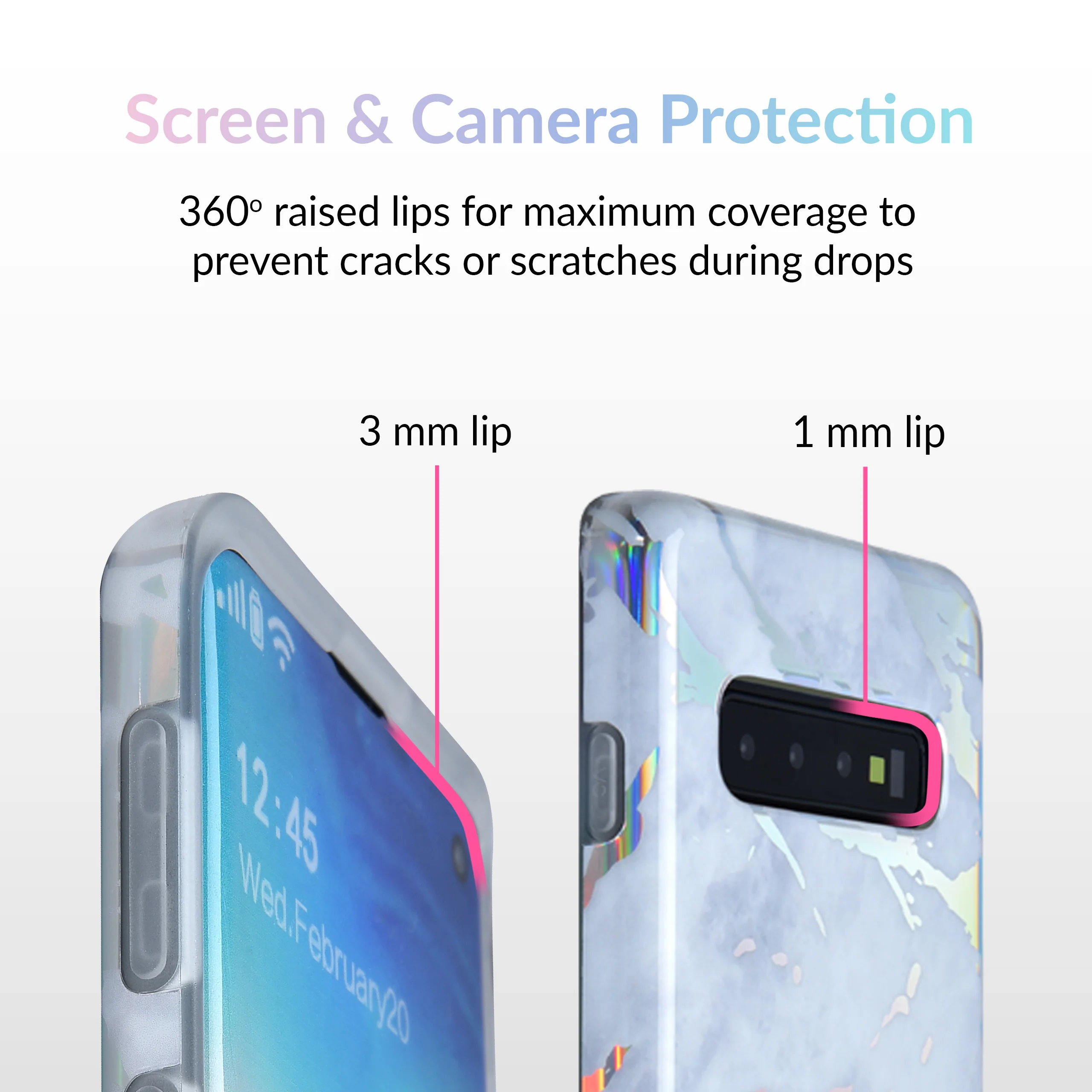 Holo White Marble Samsung Galaxy Case - Image 42