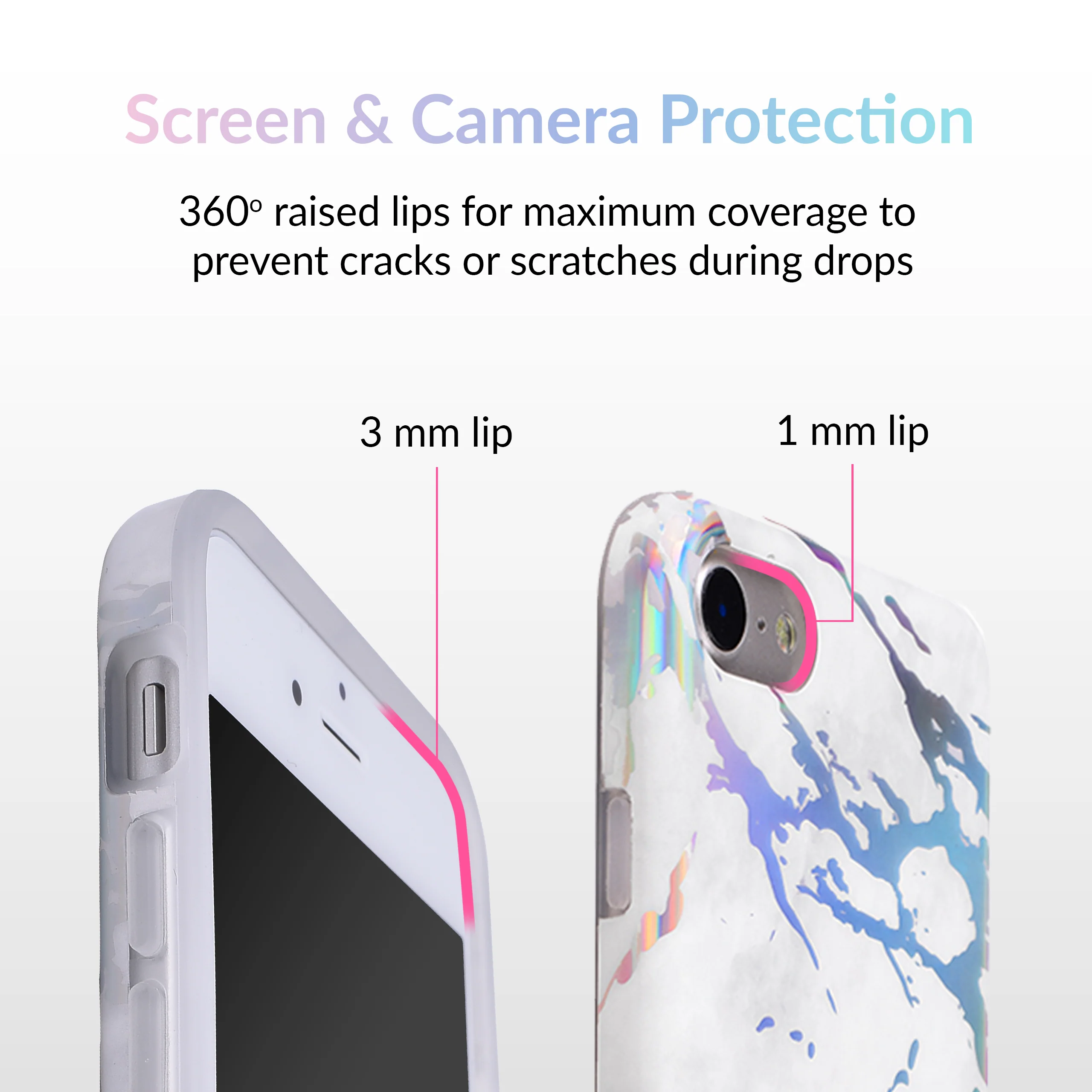 Holo White Marble iPhone Case - Image 10