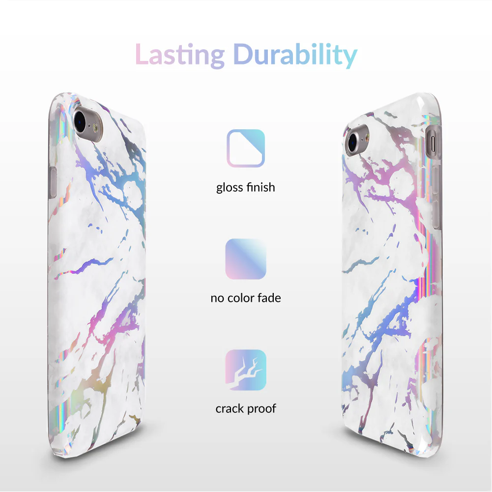 Holo White Marble iPhone Case - Image 12