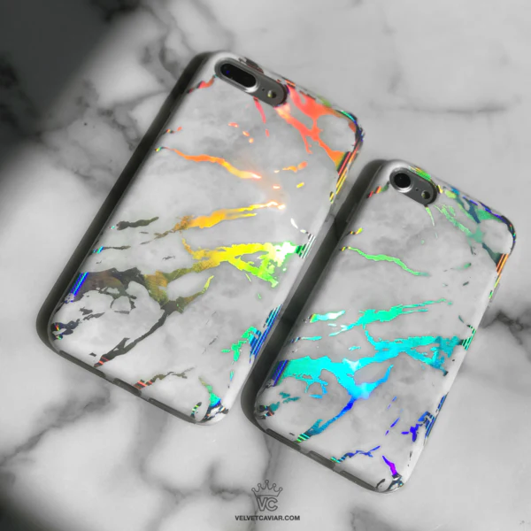 Holo White Marble iPhone Case - Image 15