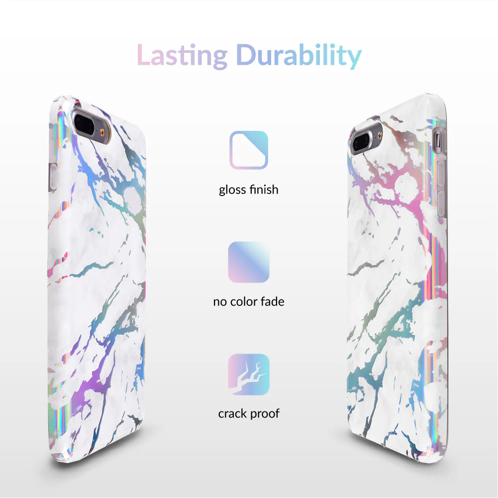 Holo White Marble iPhone Case - Image 18