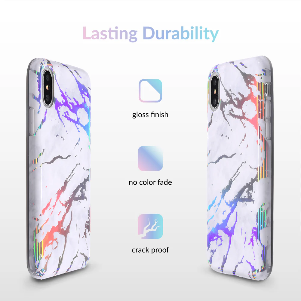 Holo White Marble iPhone Case - Image 40