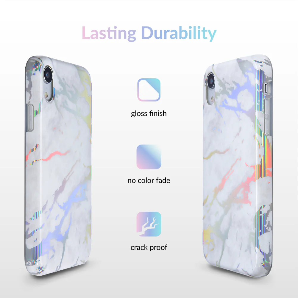 Holo White Marble iPhone Case - Image 52