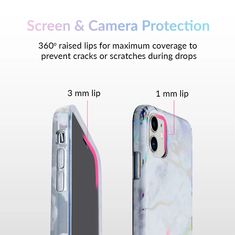Holo White Marble iPhone Case - Image 55