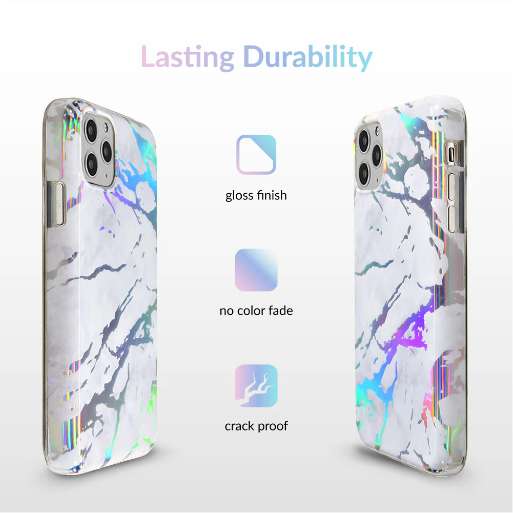 Holo White Marble iPhone Case - Image 62