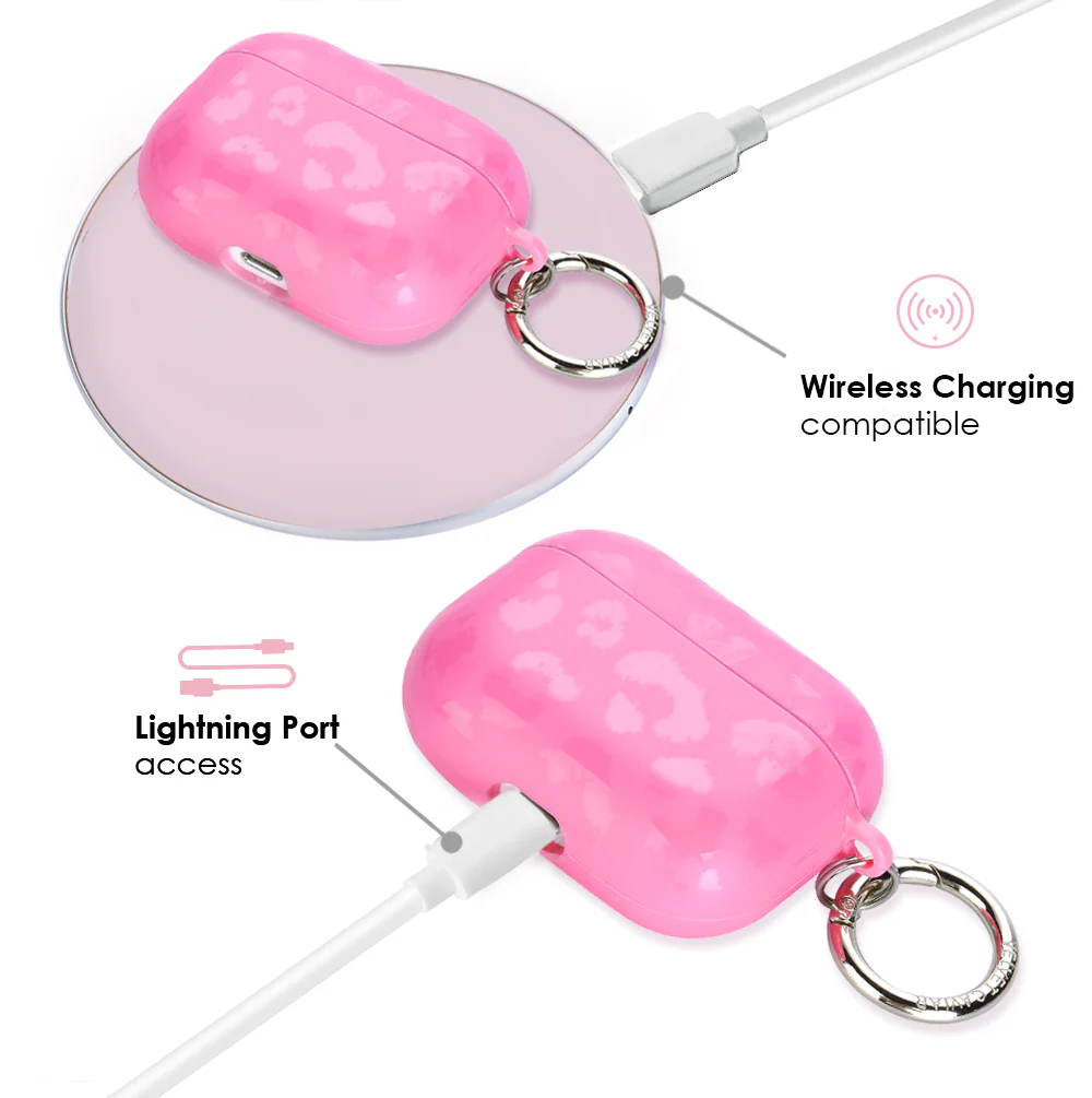 Hot Pink Leopard AirPod Case - Image 14