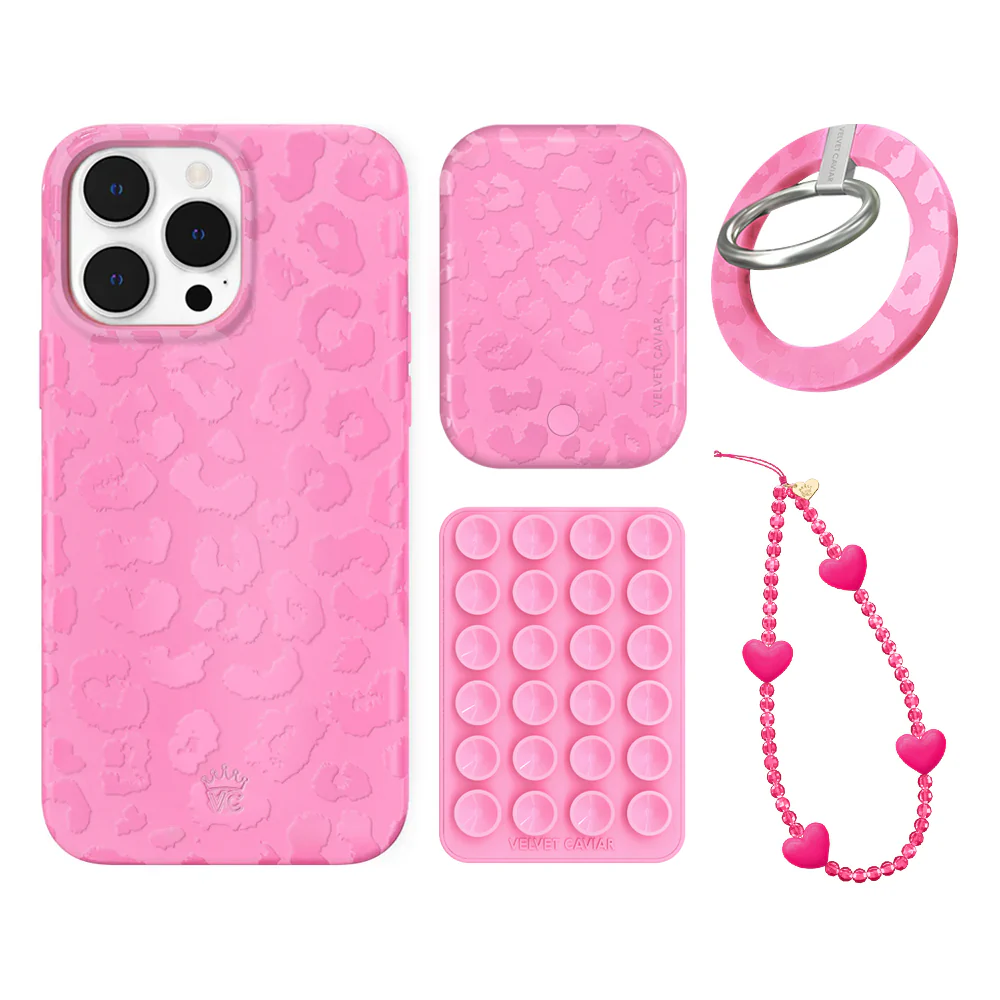 Hot Pink Leopard iPhone Bundle Set - Grip - Image 10