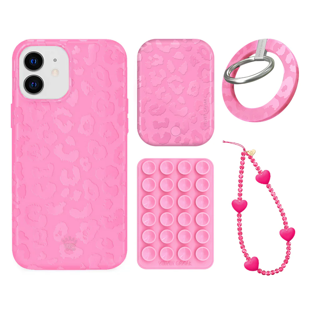 Hot Pink Leopard iPhone Bundle Set - Grip - Image 4