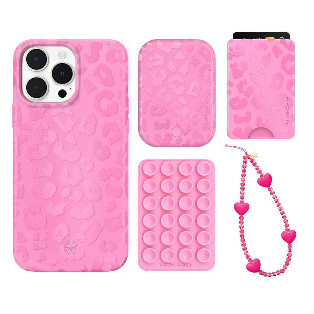 Hot Pink Leopard iPhone Bundle Set - Wallet - Image 10