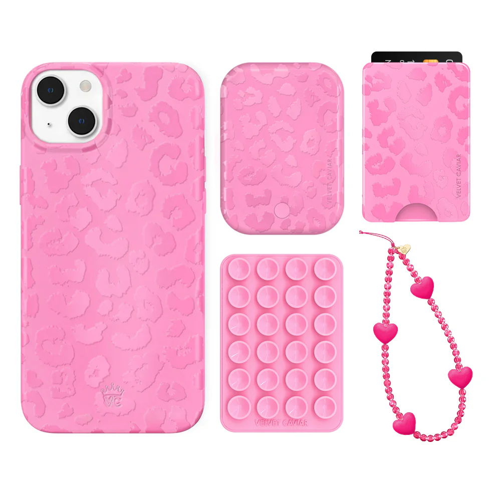 Hot Pink Leopard iPhone Bundle Set - Wallet - Image 12