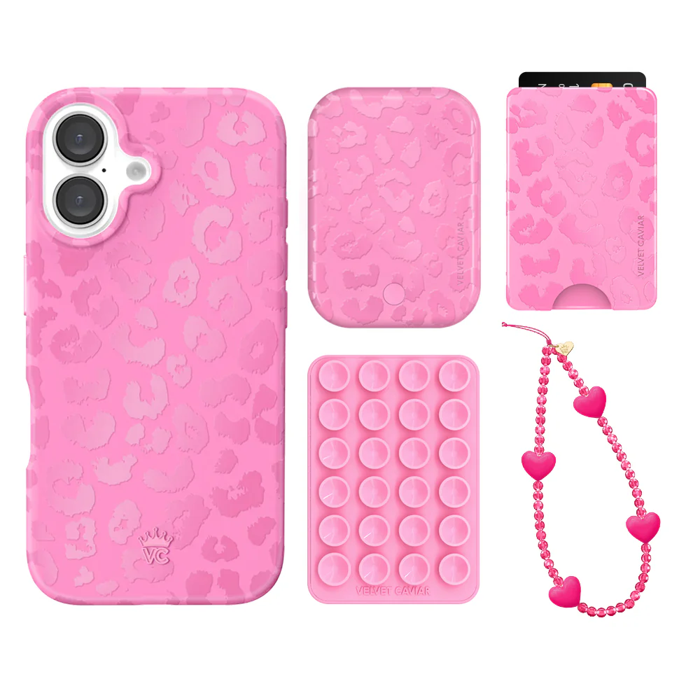 Hot Pink Leopard iPhone Bundle Set - Wallet - Image 20