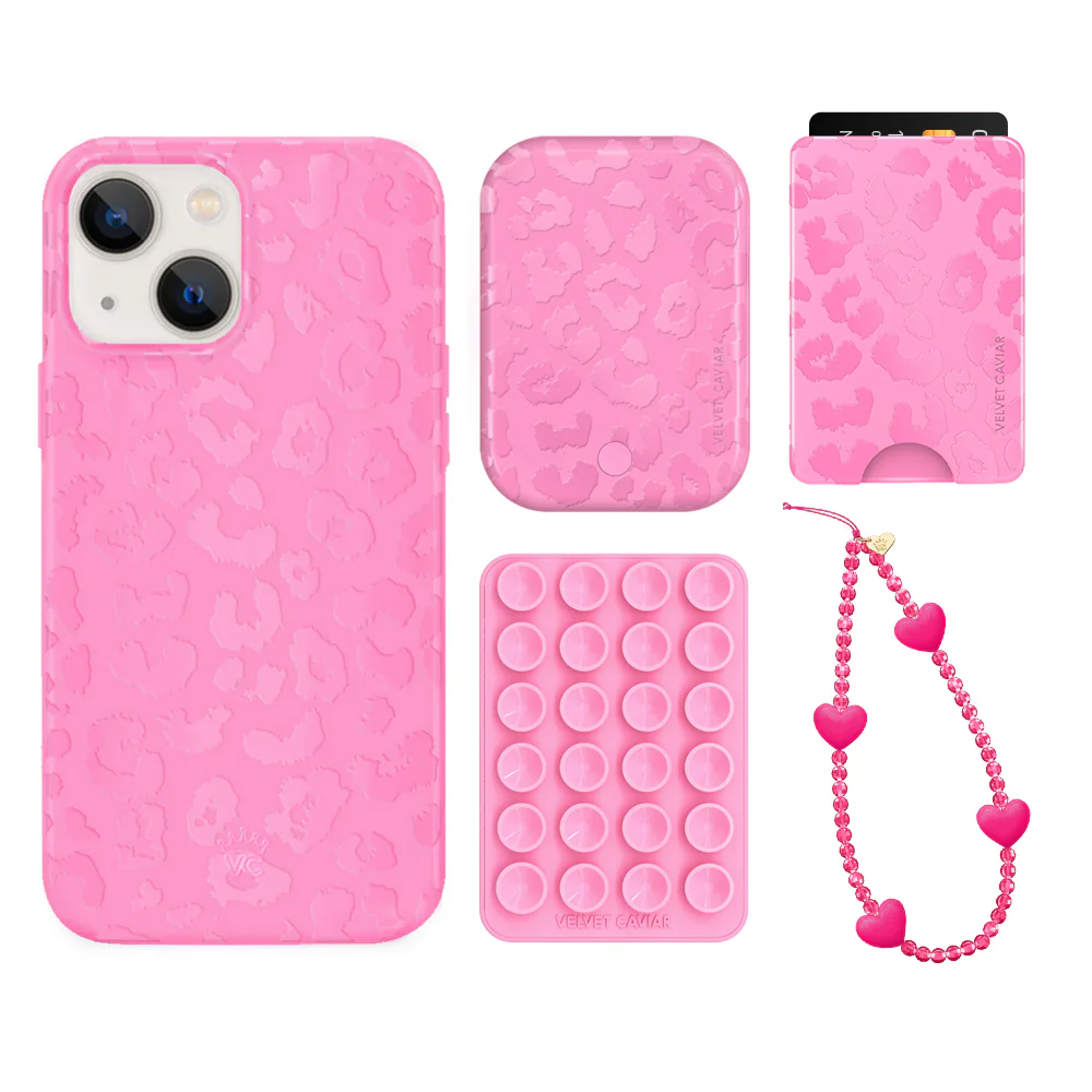 Hot Pink Leopard iPhone Bundle Set - Wallet - Image 5