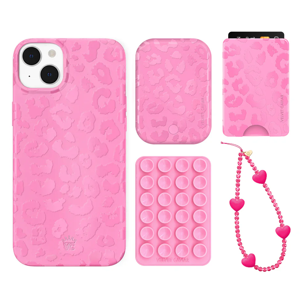 Hot Pink Leopard iPhone Bundle Set - Wallet - Image 9