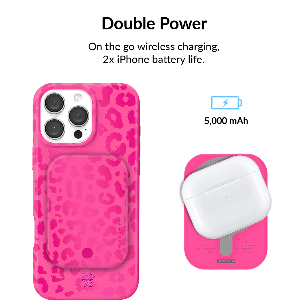Even Hotter Pink Leopard MagSafe Battery Power Pack - Image 3