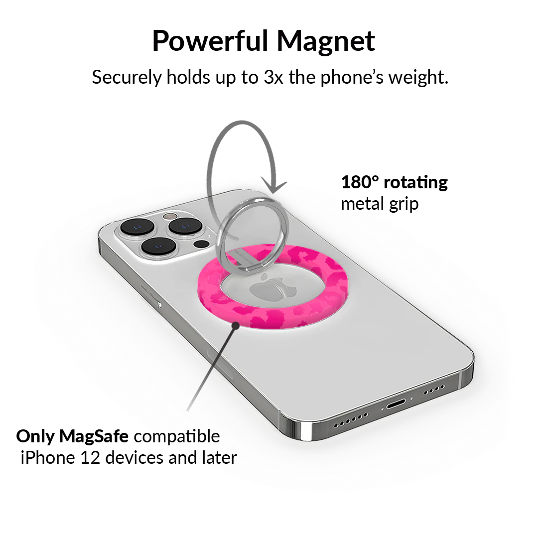 Even Hotter Pink Leopard MagSafe Grip Ring - Image 4