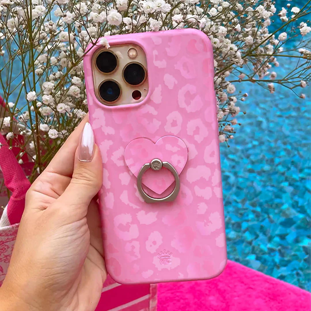Hot Pink Leopard Phone Ring - Image 2