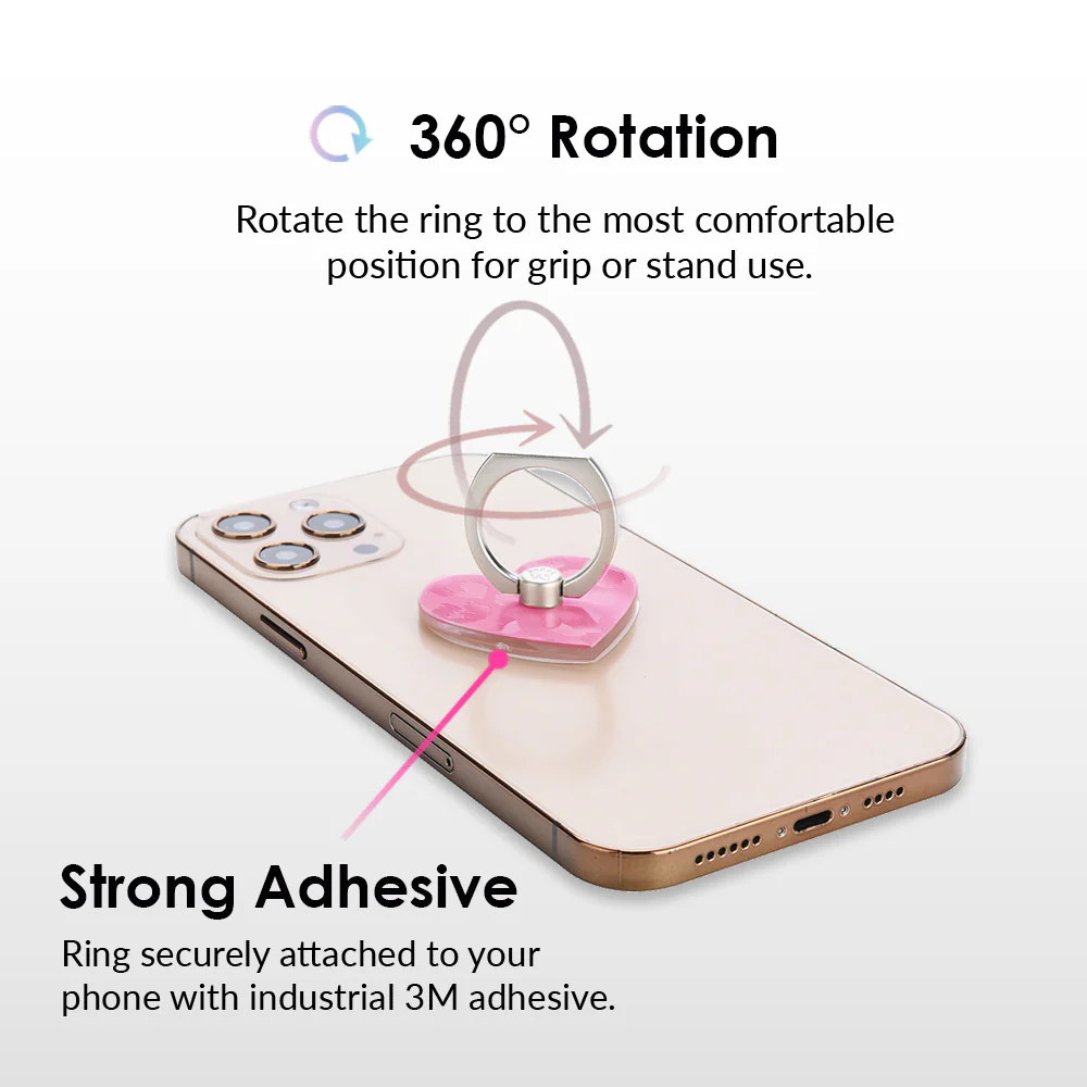 Hot Pink Leopard Phone Ring - Image 4