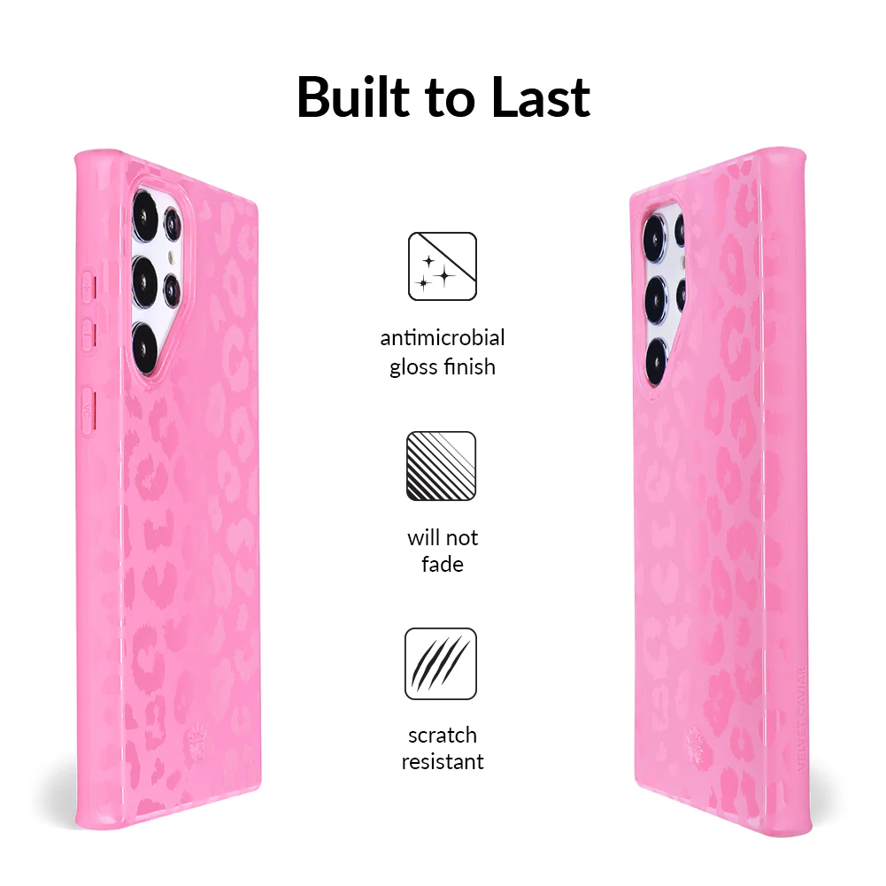 Hot Pink Leopard Samsung Case - Image 67