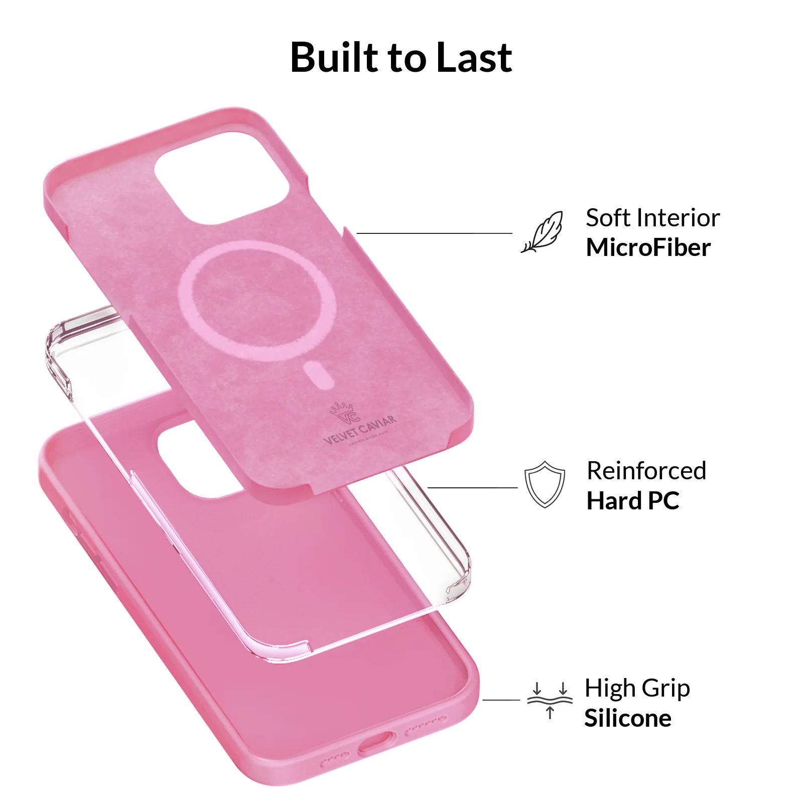 Silicone Hot Pink iPhone Case - Image 49