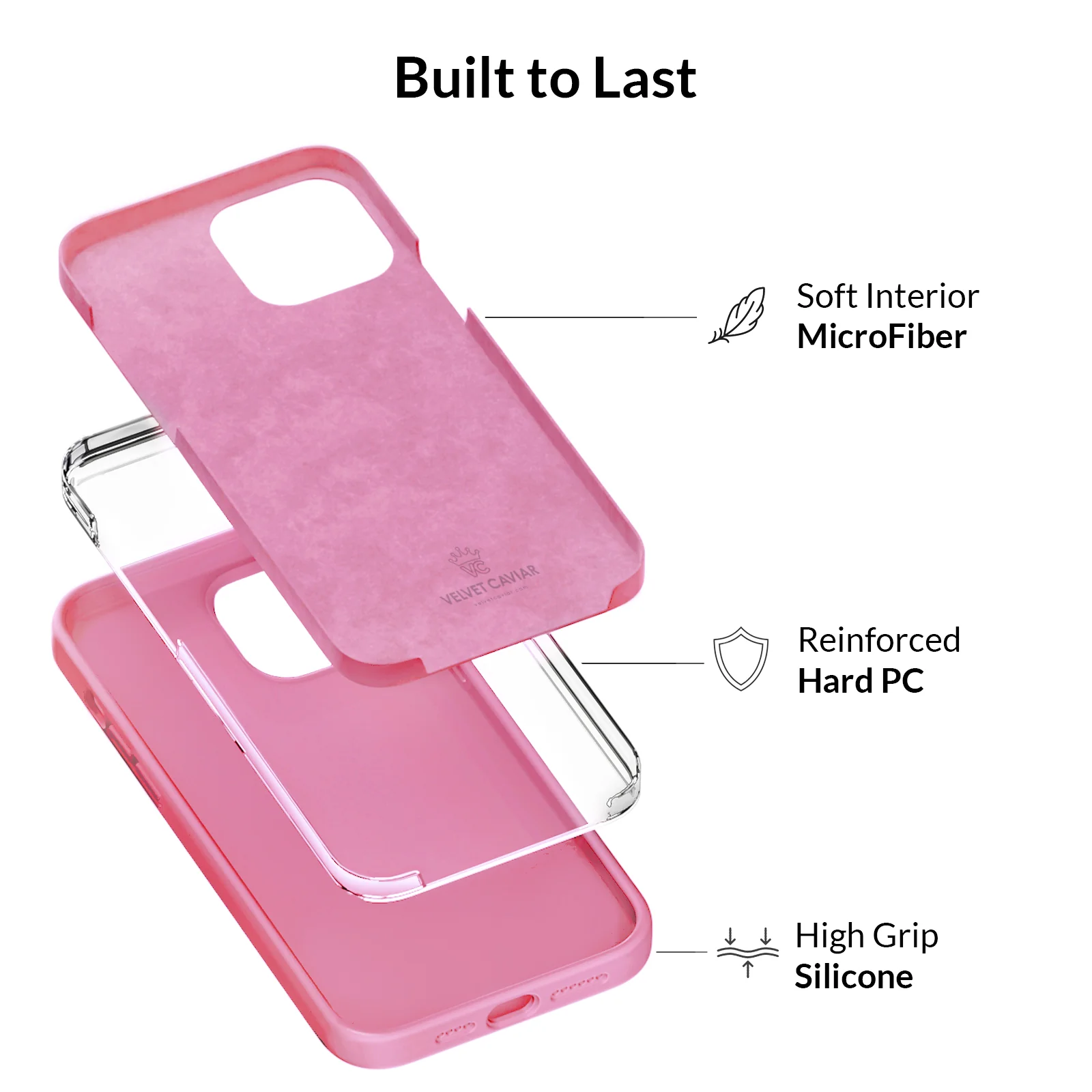 Silicone Hot Pink iPhone Case - Image 68