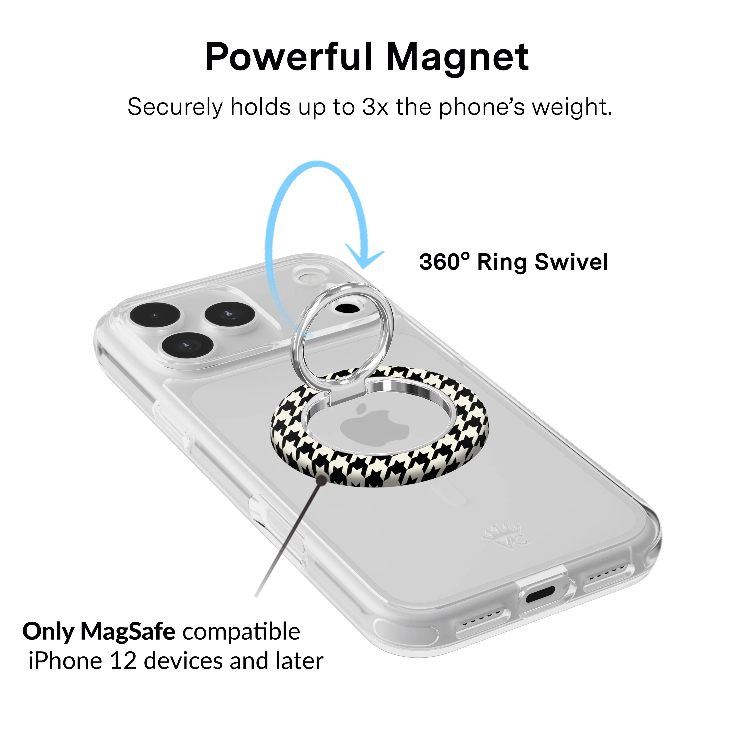 Houndstooth MagSafe Grip Ring - Image 3