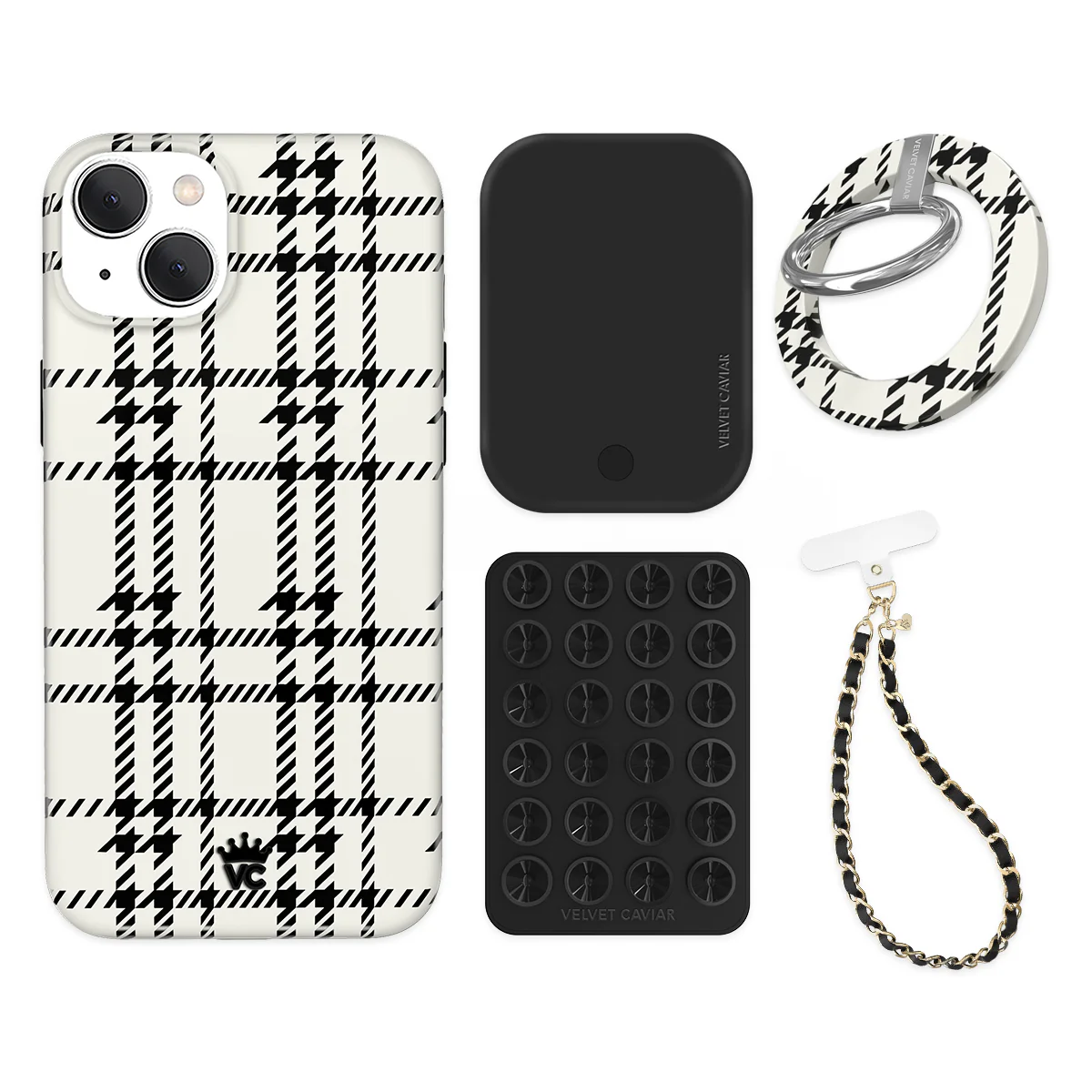 Houndstooth Sweater iPhone Bundle Set - Grip - Image 11