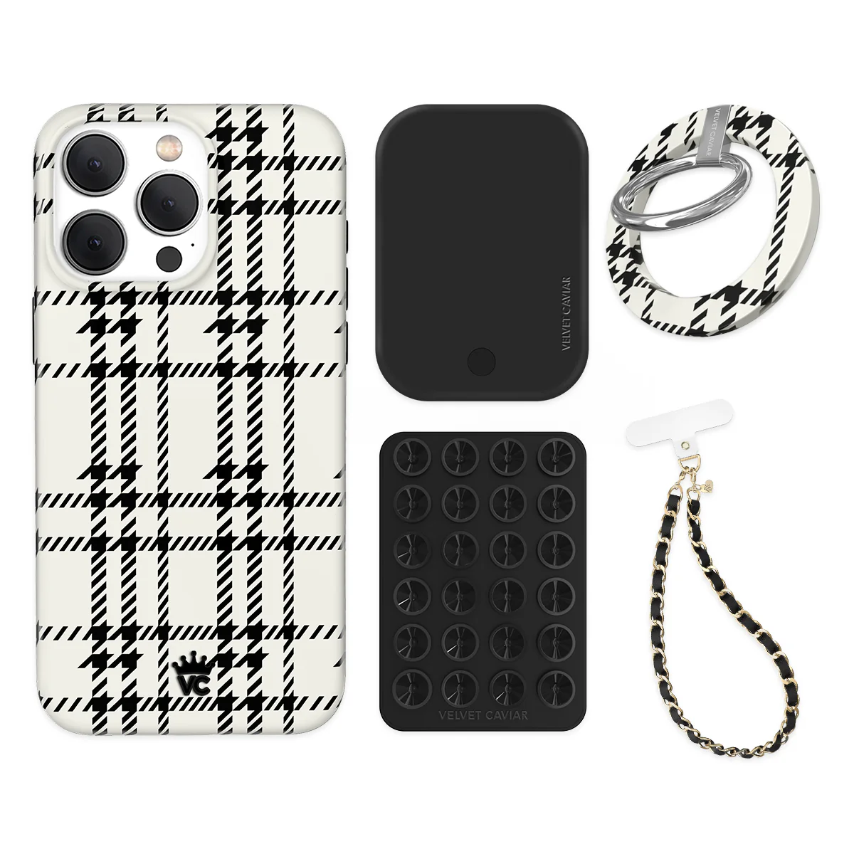 Houndstooth Sweater iPhone Bundle Set - Grip - Image 12