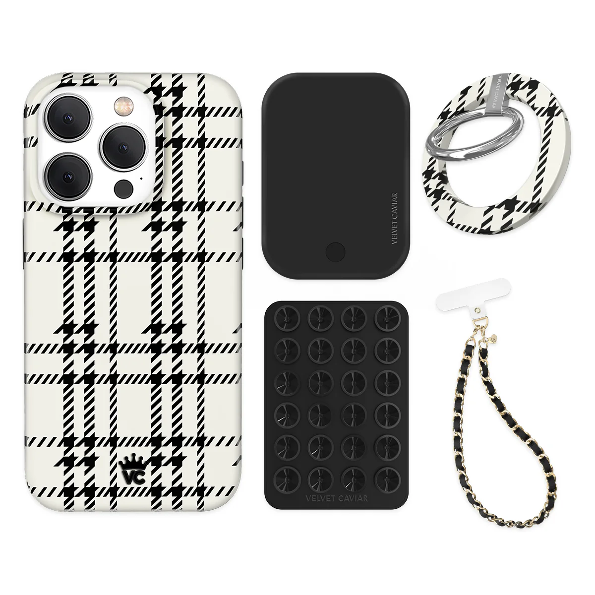 Houndstooth Sweater iPhone Bundle Set - Grip - Image 13