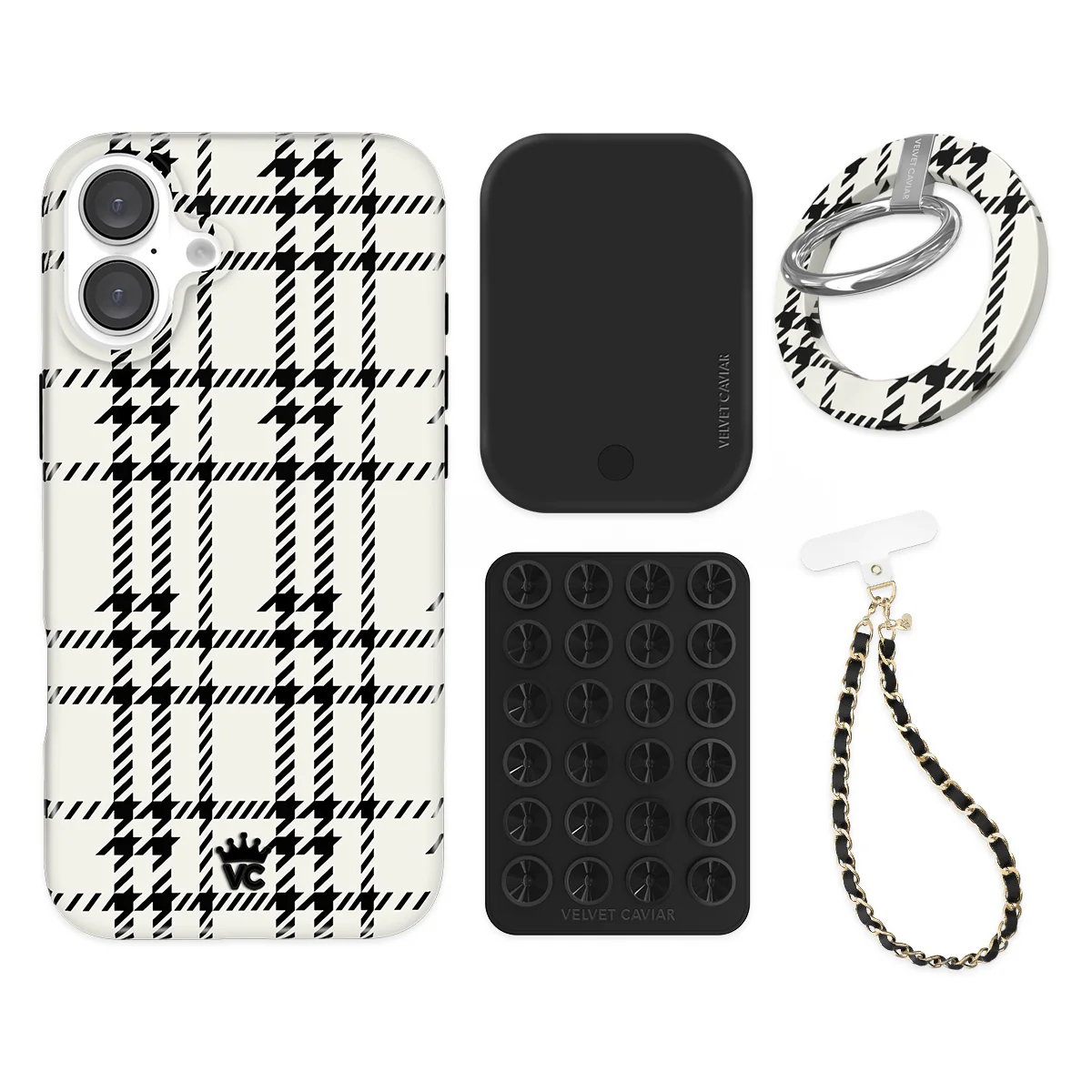 Houndstooth Sweater iPhone Bundle Set - Grip - Image 15