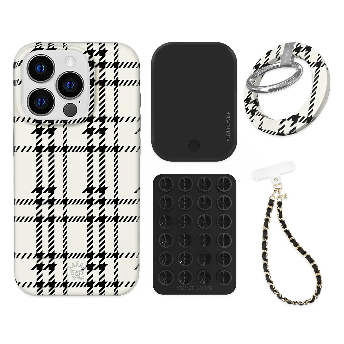 Houndstooth Sweater iPhone Bundle Set - Grip - Image 2