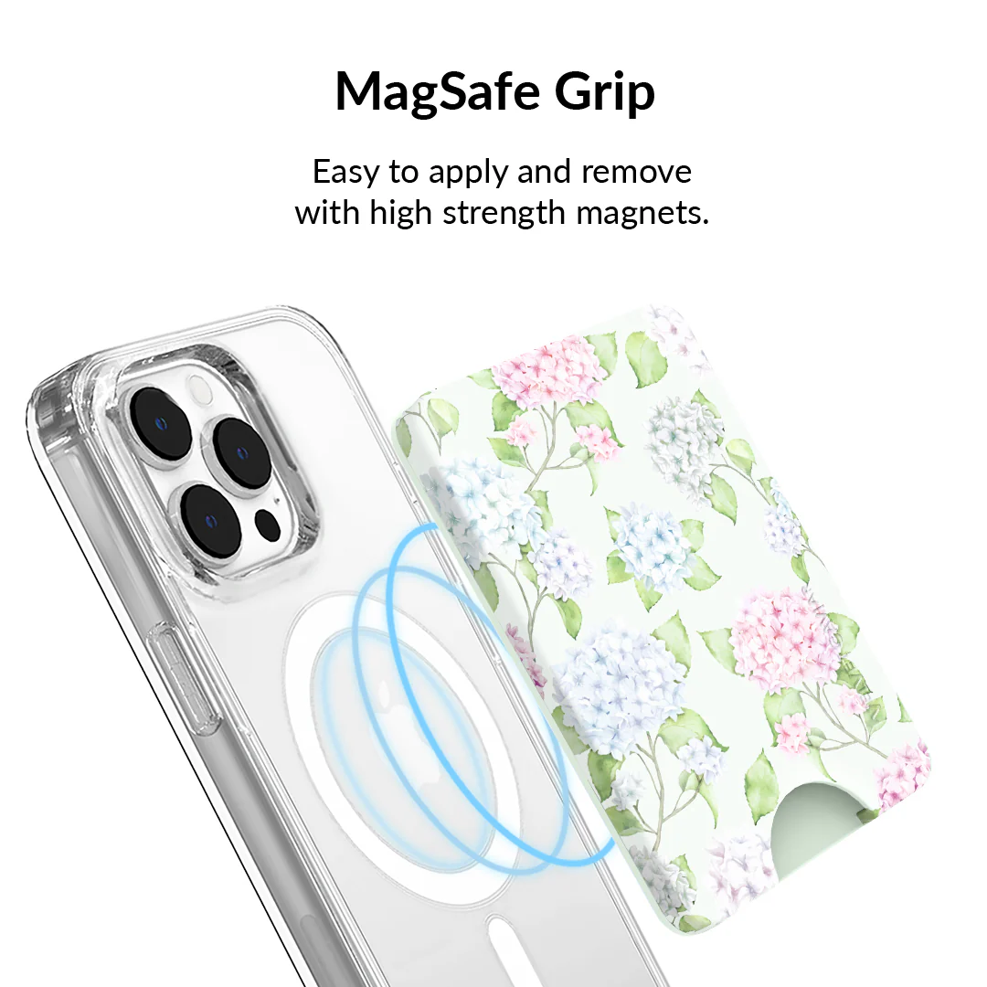 Hydrangea Floral MagSafe Wallet - Image 4