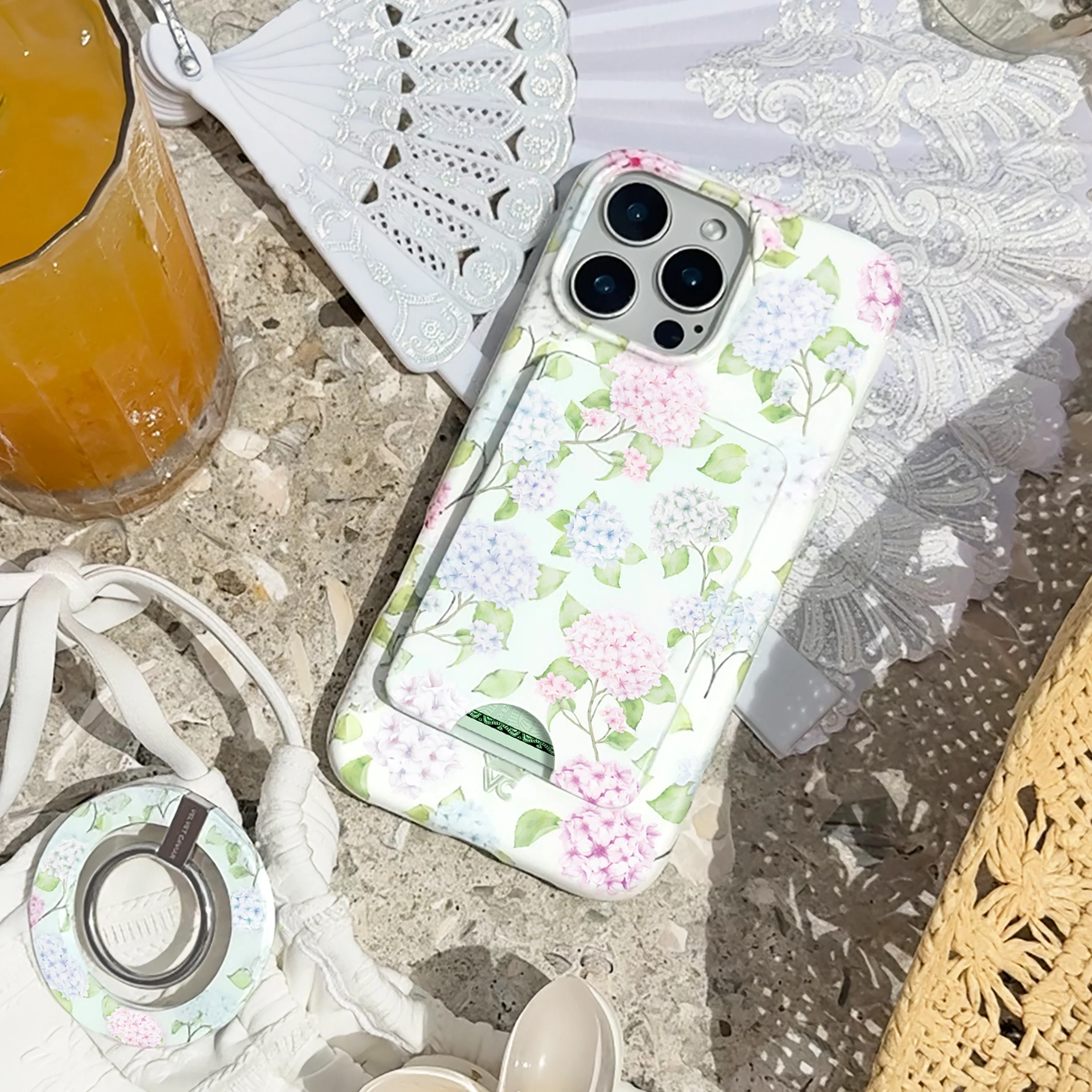 Hydrangea Floral MagSafe Wallet - Image 6