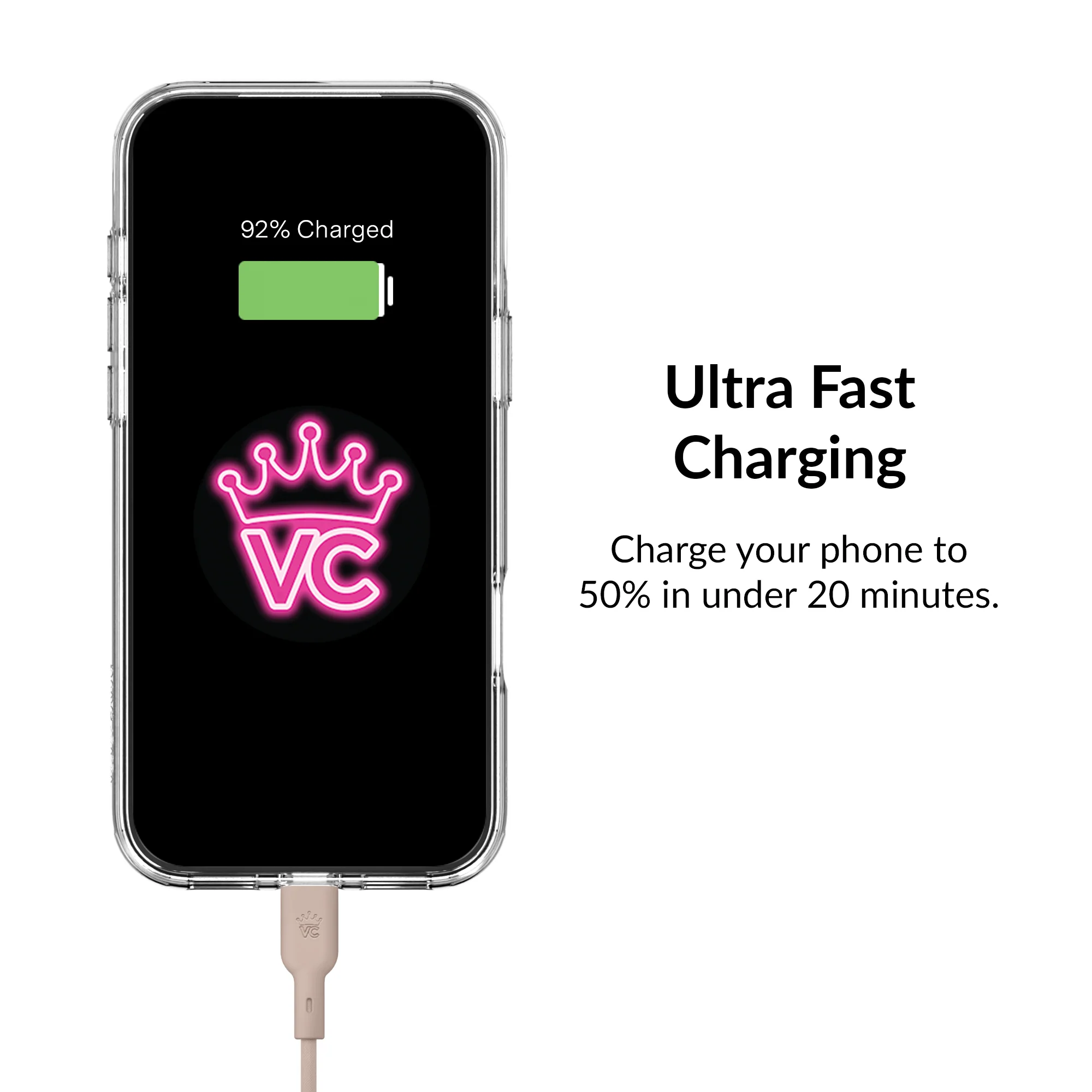 Iced Chai Fast Charging Set, Dual Port Wall Adapter + 6ft USB-C Cable - Image 4